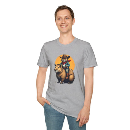 Cowboy Cat Riding Capybara T-Shirt