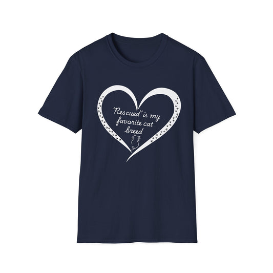 ‘Rescued’ Is My Favorite Cat Breed T-Shirt