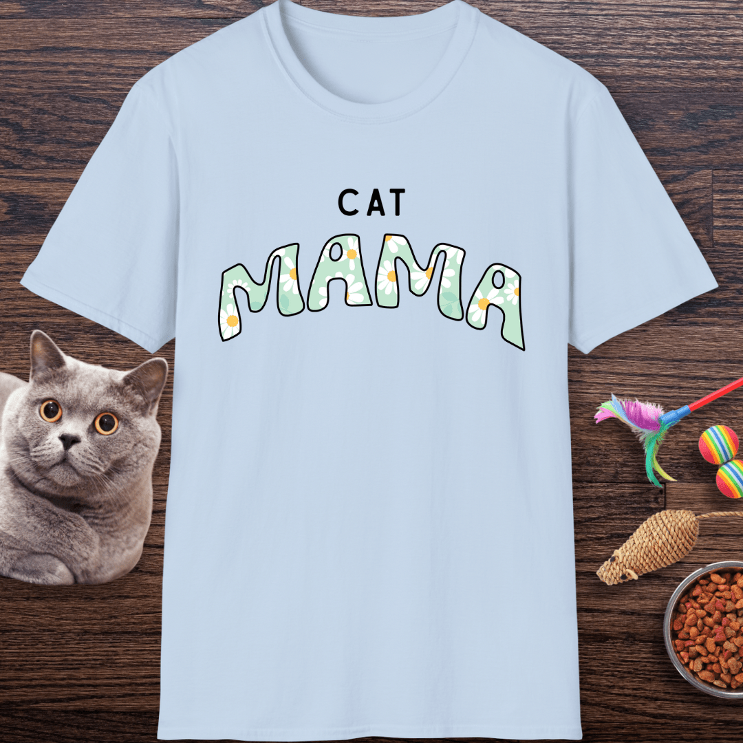 Cat Mama Daisy Green T-Shirt