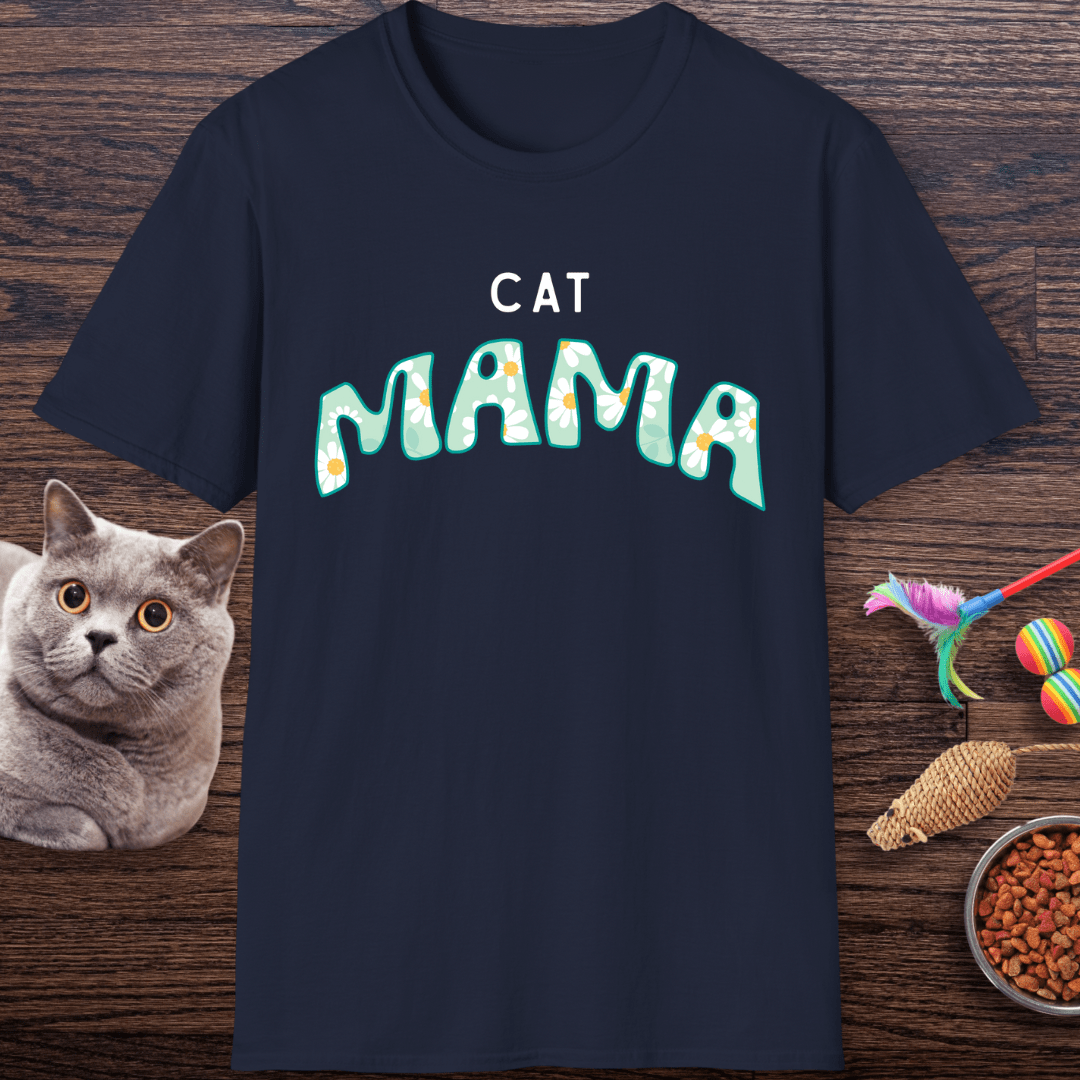 Cat Mama Daisy Green T-Shirt