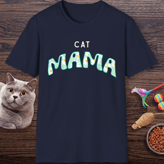 Cat Mama Daisy Green T-Shirt