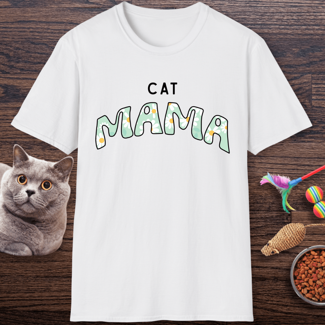 Cat Mama Daisy Green T-Shirt