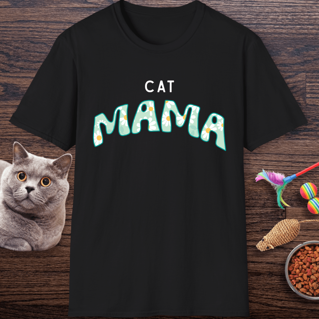 Cat Mama Daisy Green T-Shirt