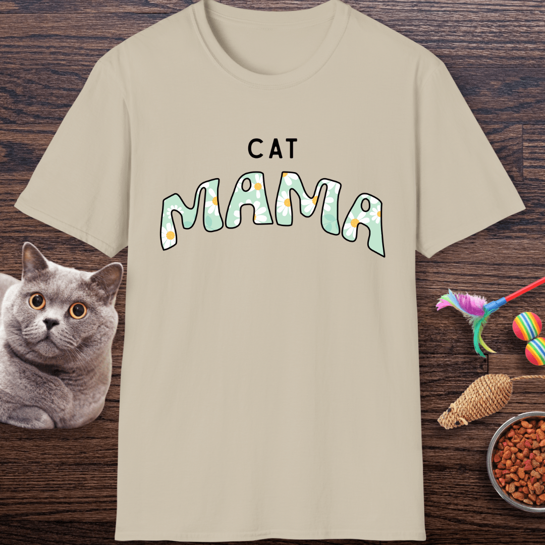 Cat Mama Daisy Green T-Shirt