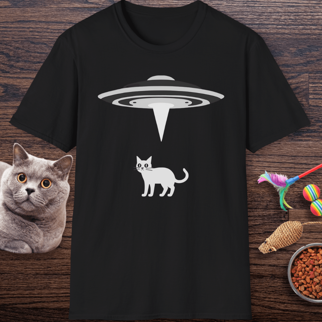 Abducted By Aliens Cat T-Shirt