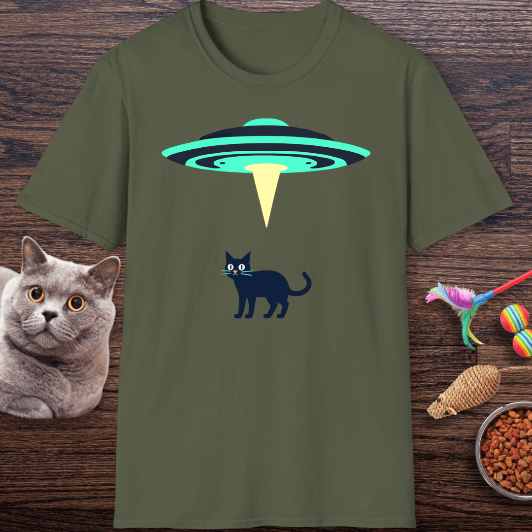 Abducted By Aliens Cat T-Shirt