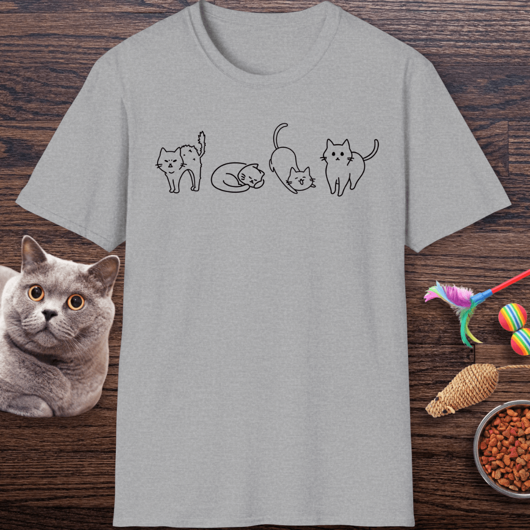 Cat Moods of the Day T-Shirt