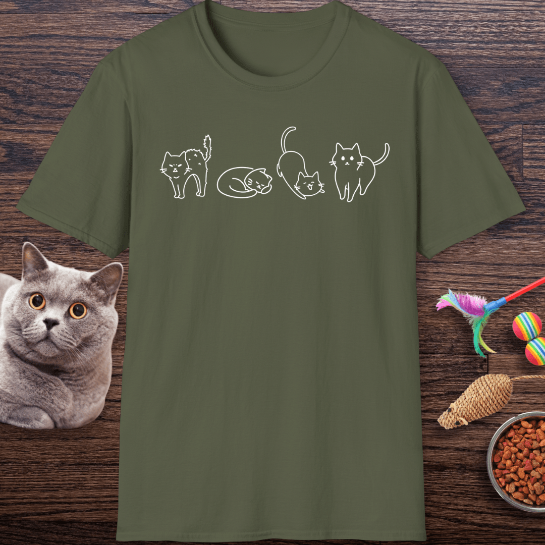 Cat Moods of the Day T-Shirt