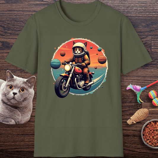 Cosmic Rider Cat T-Shirt