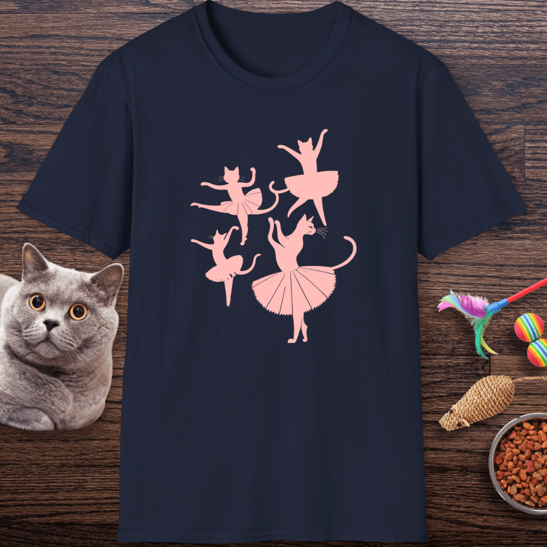 Ballet Cat Silhouette Dance T-Shirt