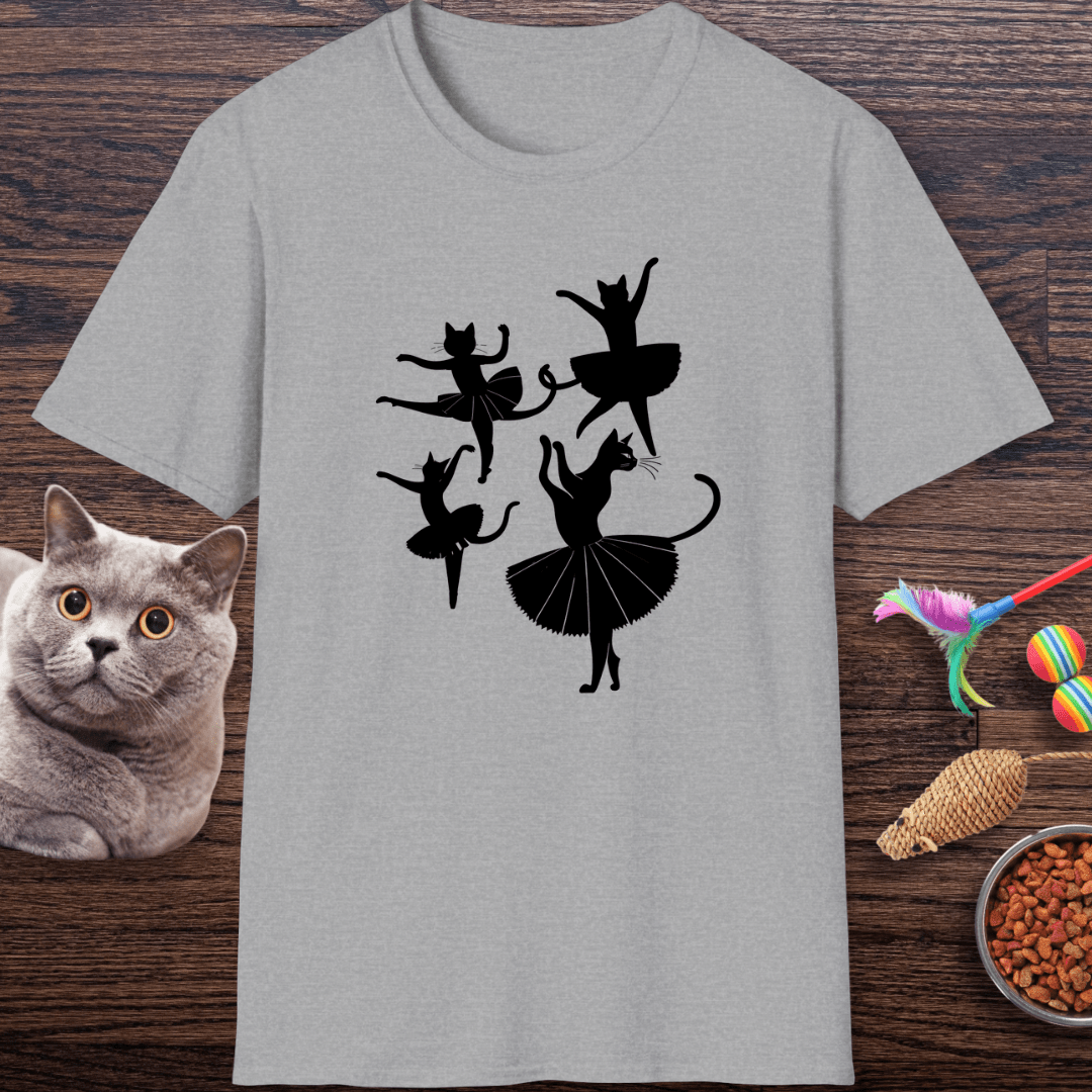 Ballet Cat Silhouette Dance T-Shirt