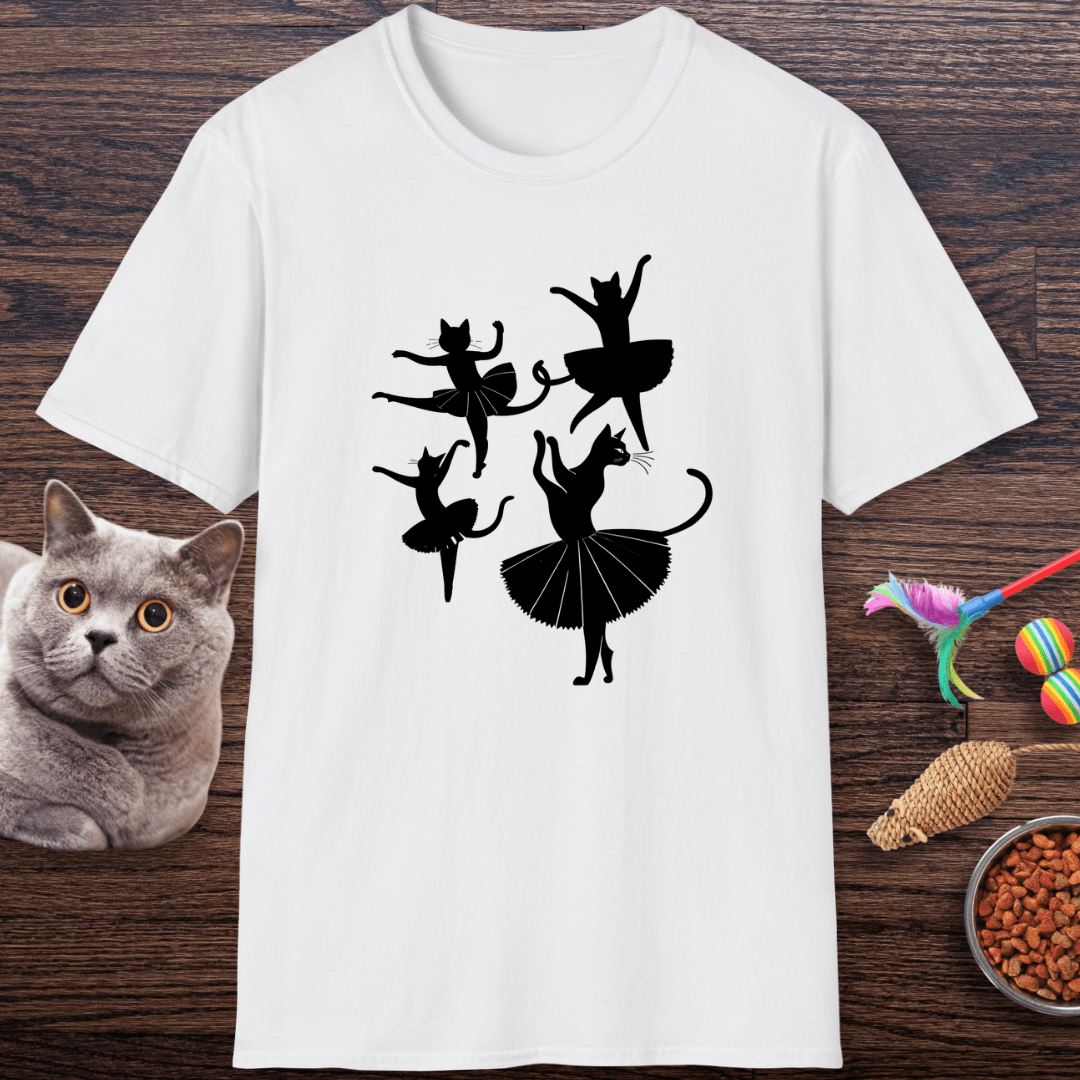 Ballet Cat Silhouette Dance T-Shirt
