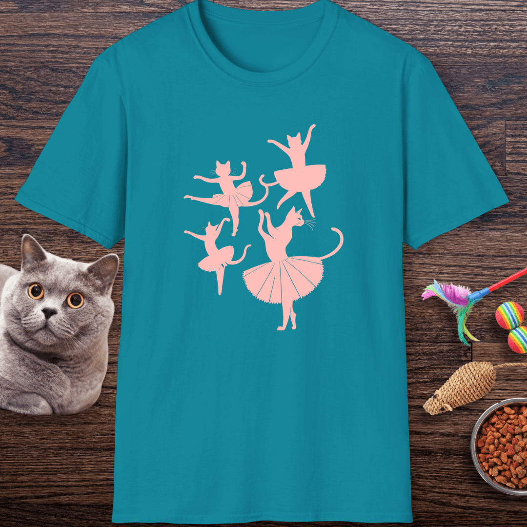 Ballet Cat Silhouette Dance T-Shirt