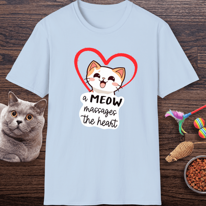 Heart Massaging Meow Cat T-Shirt