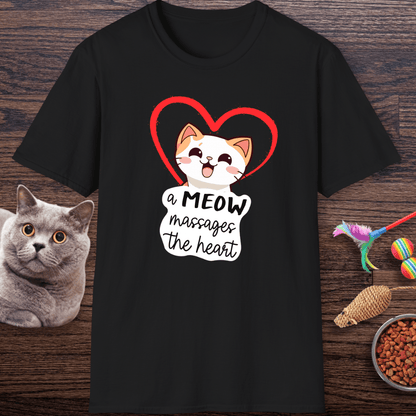 Heart Massaging Meow Cat T-Shirt