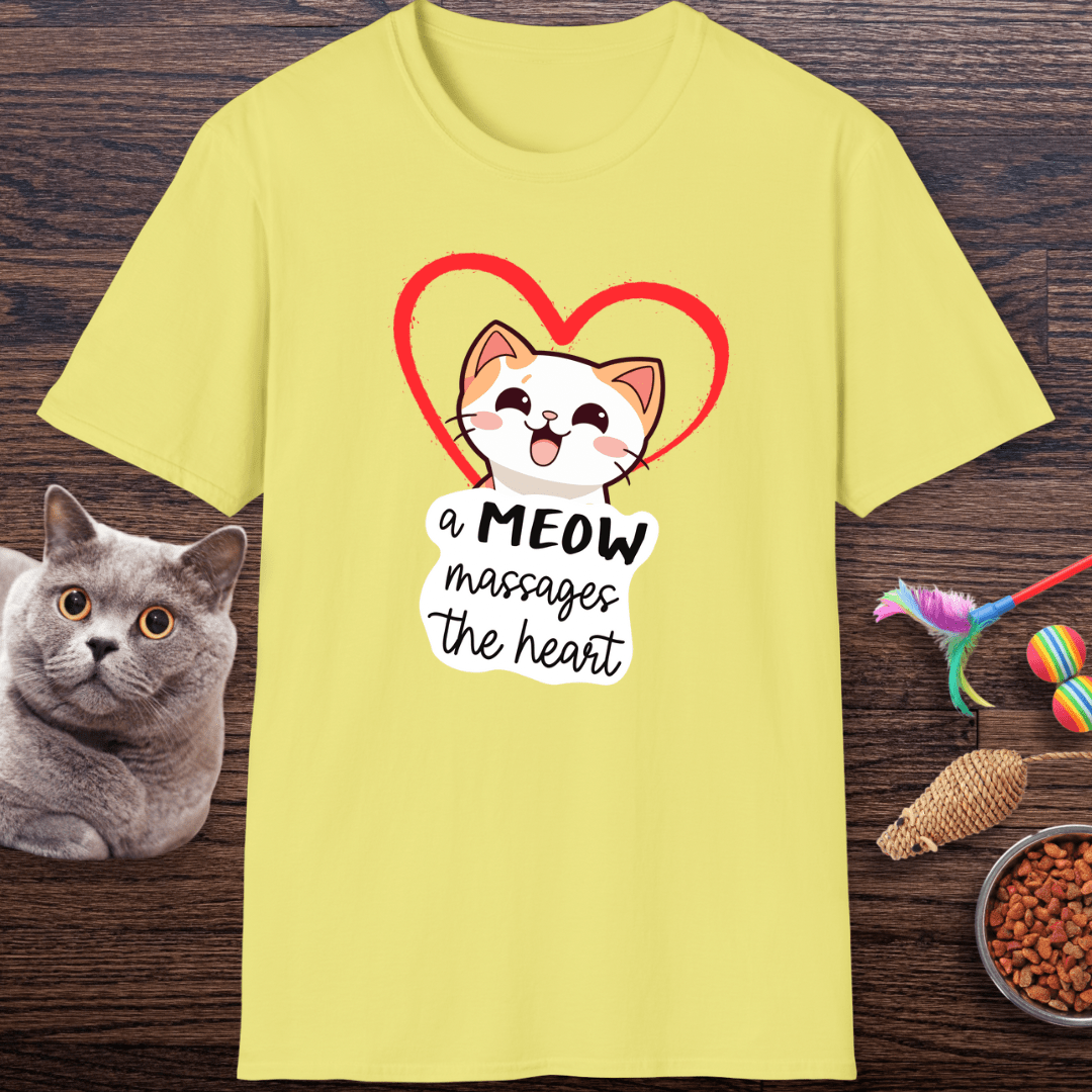 Heart Massaging Meow Cat T-Shirt