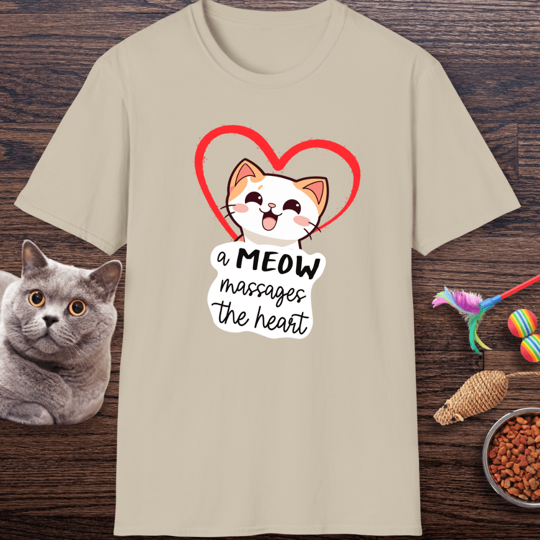 Heart Massaging Meow Cat T-Shirt