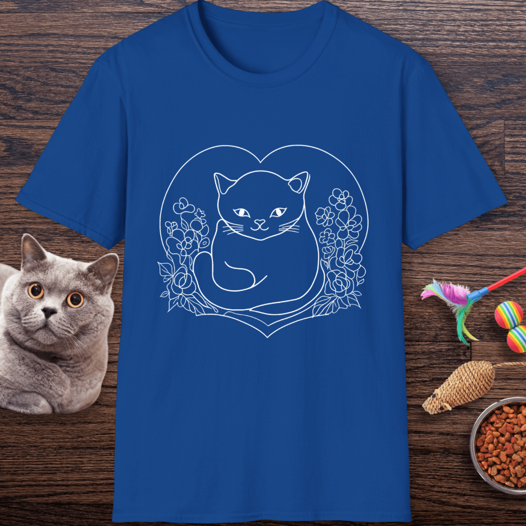 Heartful Wildflower Cat T-Shirt