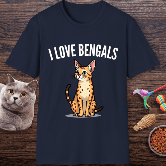 I ❤️ Bengals Cat T-Shirt
