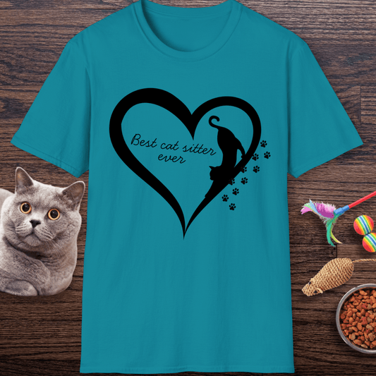 Best Cat Sitter Ever Heart T-Shirt