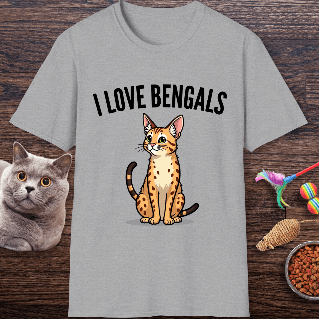 I ❤️ Bengals Cat T-Shirt