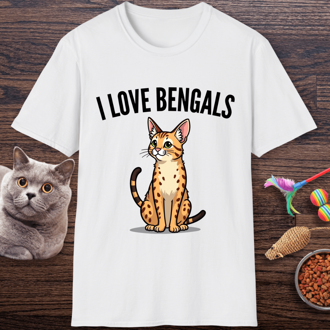 I ❤️ Bengals Cat T-Shirt
