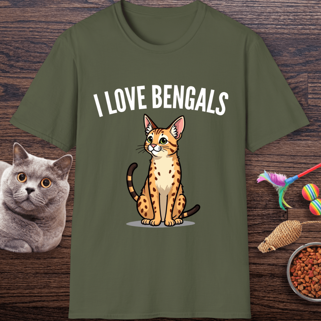 I ❤️ Bengals Cat T-Shirt