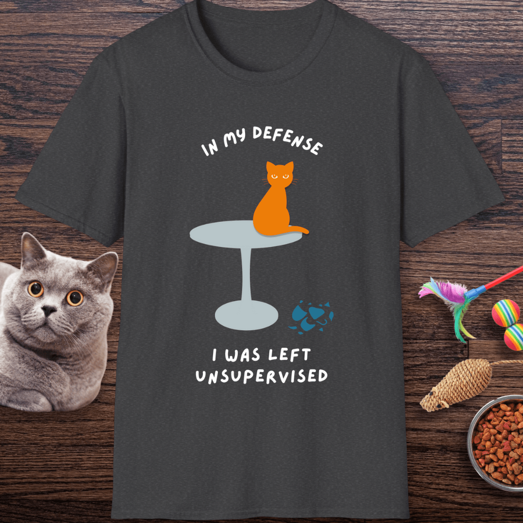 In My Defense I Was Left Unsupervised Cat T-Shirt