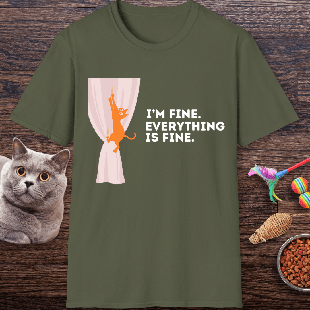 I’m Fine. Everything Is Fine Cat T-Shirt