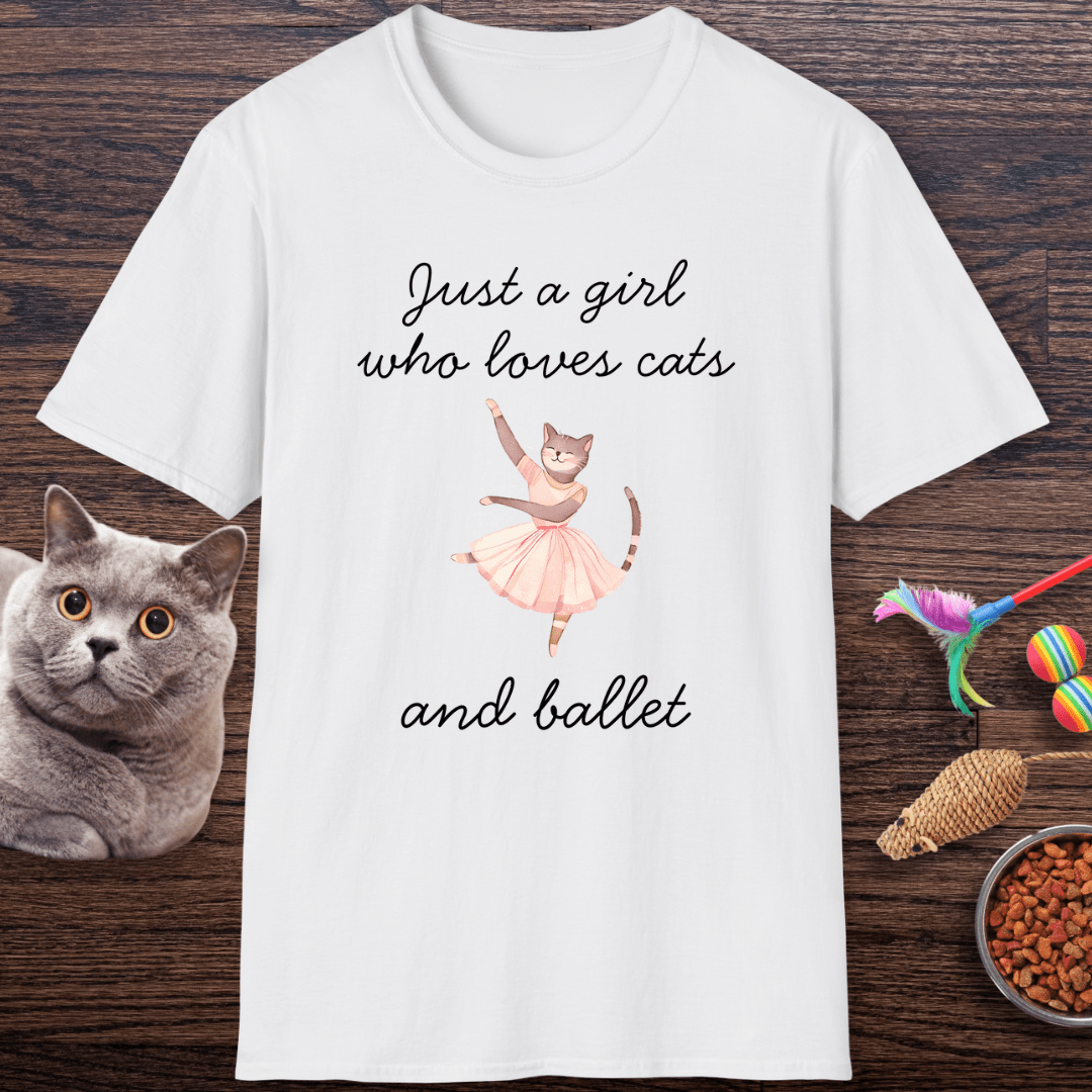 Just a Girl Who Loves Cats and Ballet T-Shirt