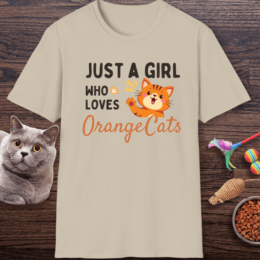 Just a Girl Who Loves Orange Cats T-Shirt
