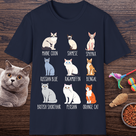 Cat Breed Showcase T-Shirt