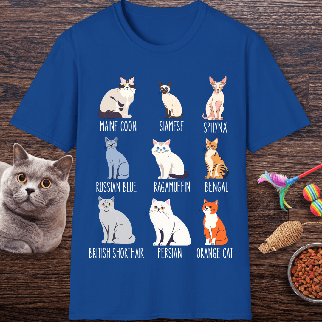 Cat Breed Showcase T-Shirt