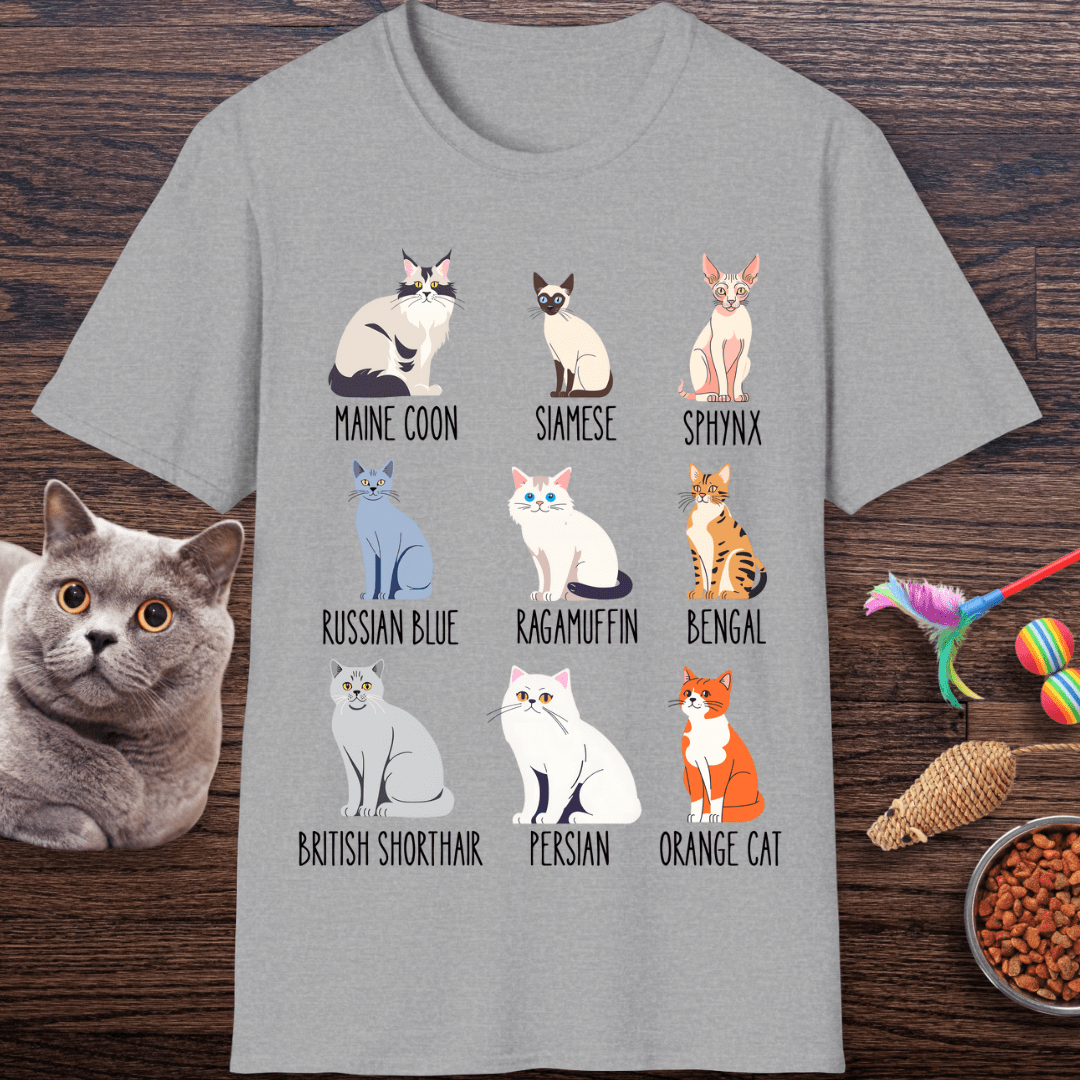 Cat Breed Showcase T-Shirt