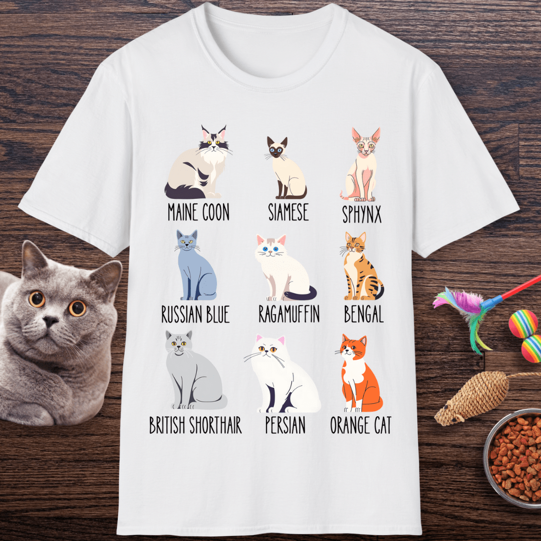 Cat Breed Showcase T-Shirt