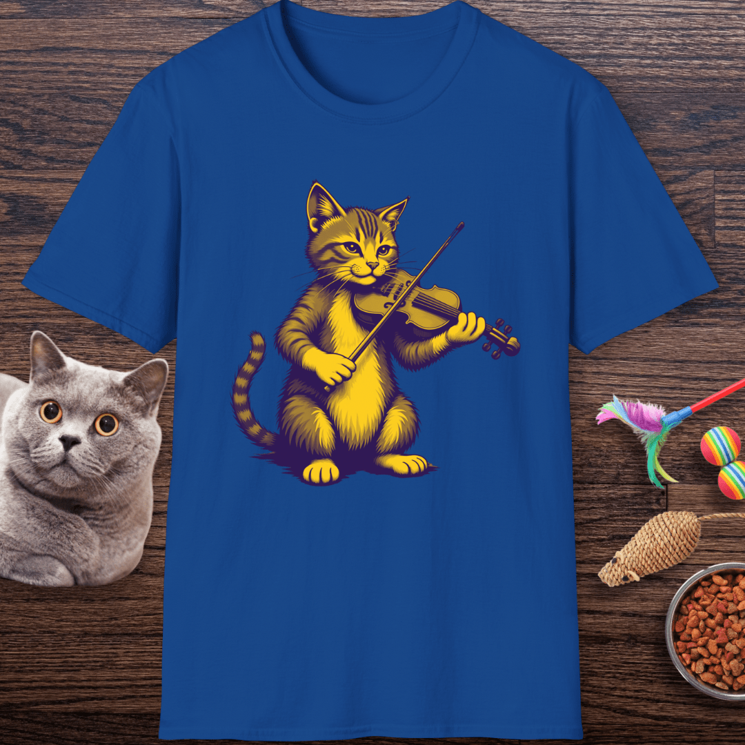 Cat Fiddlin’ Violin T-Shirt