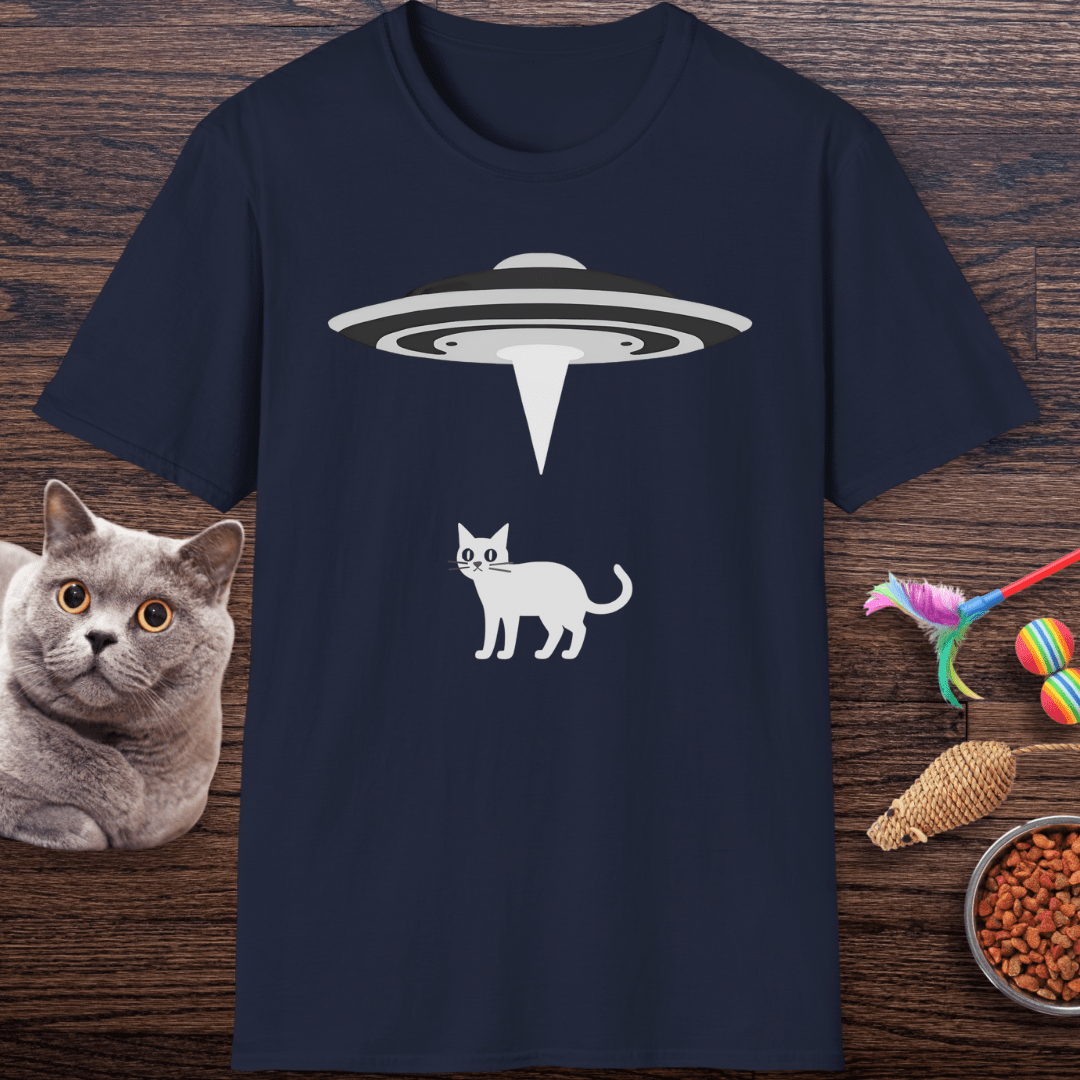 Abducted By Aliens Cat T-Shirt