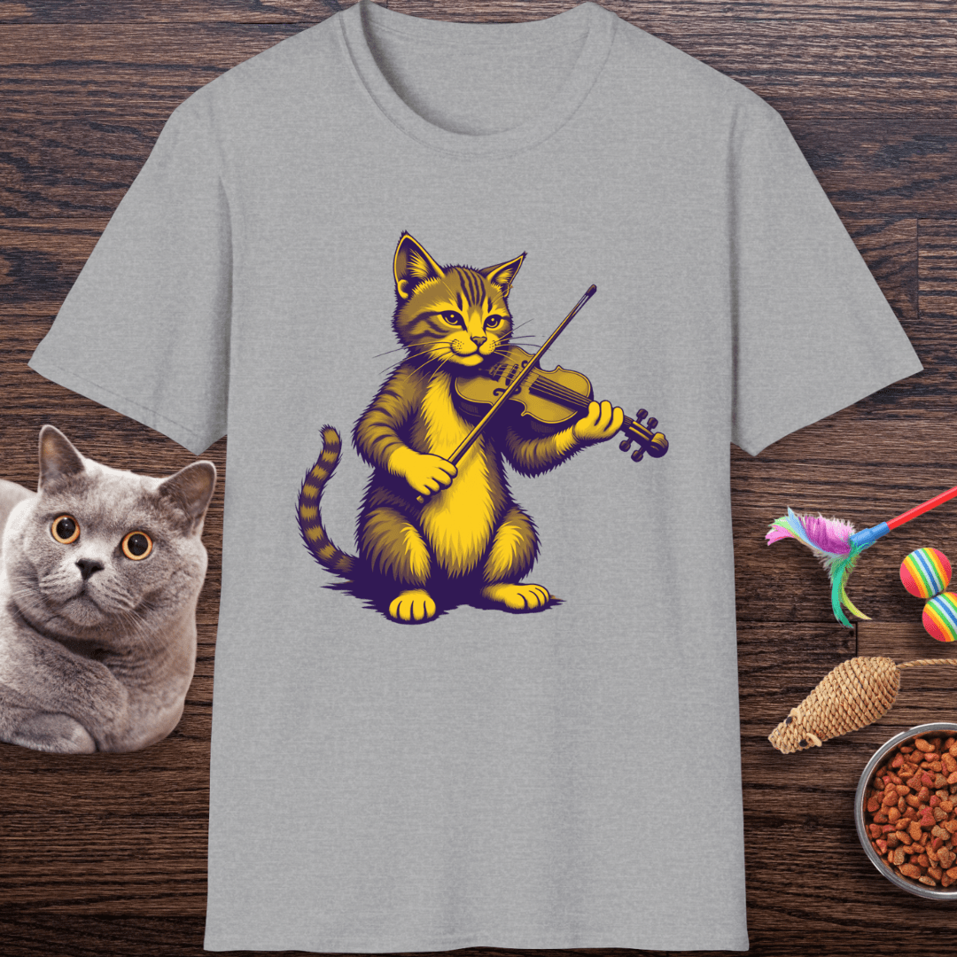 Cat Fiddlin’ Violin T-Shirt