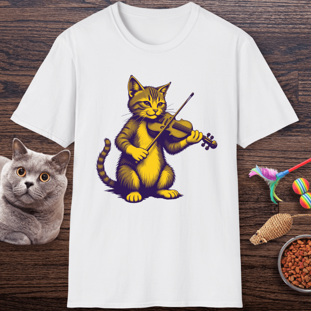 Cat Fiddlin’ Violin T-Shirt