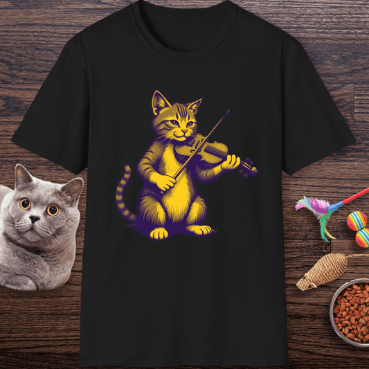 Cat Fiddlin’ Violin T-Shirt